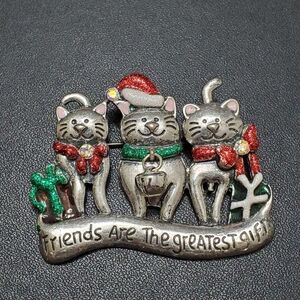 KC Friends are the greatest gift cat brooch